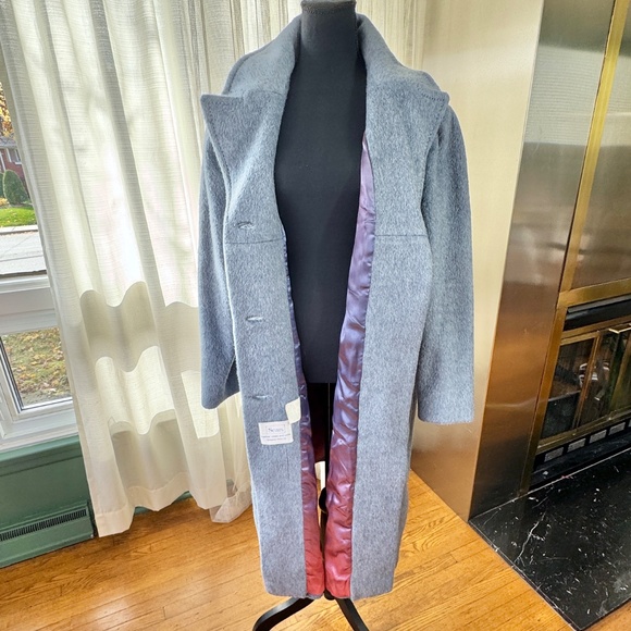 Vintage 80s coat, blueish lavender grey, Sears mohair, wool blend, 12/14 (L/XL) - Picture 11 of 15